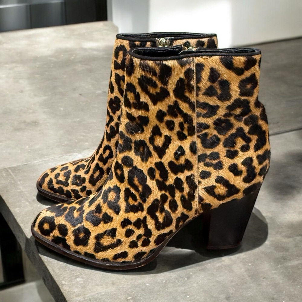 Sam edelman animal print ankle boots sz 8 EUC